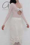 SWAYING/KNIT Pleated Skirt SW22SSB06 White